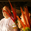 The feathers are worn by the men of the village on special occasions (Photo: Rainforest Foundation Norway / ISA Brazil)